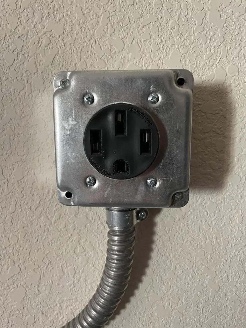 NEMA 14-50 outlet installed for Electrical Panel Upgrade in San Carlos